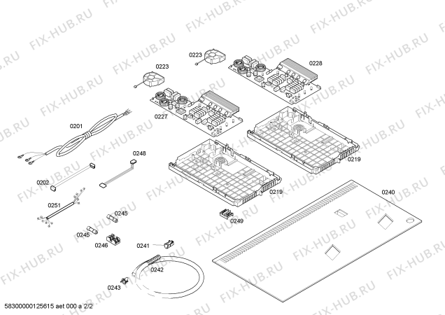 Взрыв-схема плиты (духовки) Bosch NIT8053UC Induccion bosch 30" tc 4i marco top inox - Схема узла 02